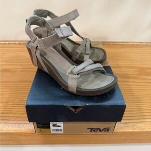 Teva Women's Beige Wedge Sandals